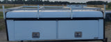 Used 6'7" Aluminum DCU Contractor model with Tool box Topper for 14-18 Chevy