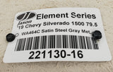 Jason Element Cab High Used Truck Cap Grey- 2019-2024 Chevy Silverado S/B (EZ11B)