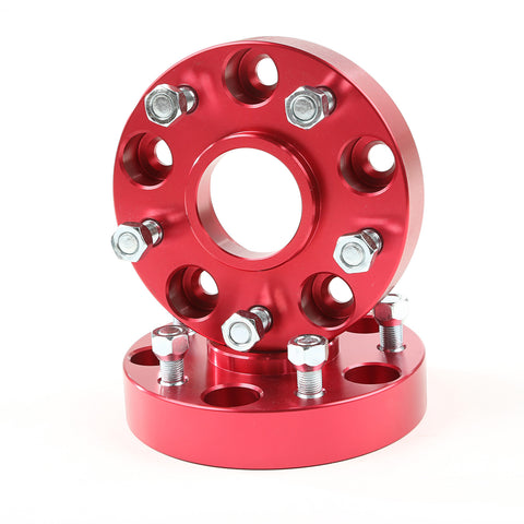 Wheel Spacers 1.25 Inch Red 5x5; 99-04 Jeep Grand Cherokee (11303)
