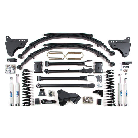 4" 4-Link Lift Kit w/ Coilovers and Rear Leaf Springs (590H) FITS 11-16 Ford F250/F350 Super Duty 4WD DIESEL