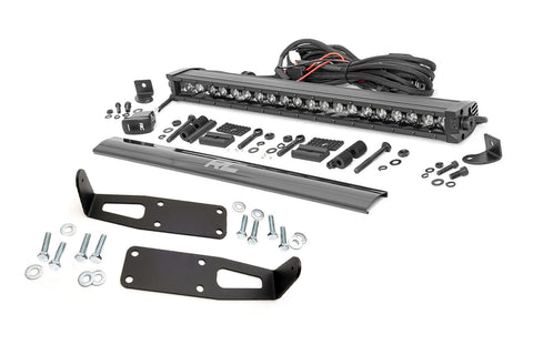 LED Light Kit - Bumper Mount - 20 In. Black Single Row - White DRL - Ram 2500 3500 (10-18)
