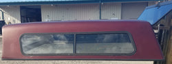 Used Burgundy 8' Fiberglass Cab High Truck Cap Topper - Toyota, Chevy, Ford and Dodge 8' (EZJ01)