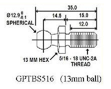truck cap topper camper shell Gas Prop - Ball Stud (GPTBS516) - EZ Wheeler