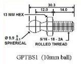 truck cap topper camper shell Gas Prop - Ball Stud (GPTBS1) - EZ Wheeler