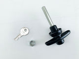 T-Handle C.W 2 1/2" Threaded Shank Keyed K127 provided with nut - (T500-4)