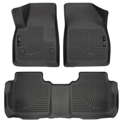 Husky Liners Weatherbeater 2017 Cadillac XT5 / 2017 GMC Acadia Front & 2nd Seat Floor Liners - Black