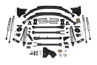 4" Coilover Conversion 4-Link Lift Kit w/ Rear Leaf Springs (590F) FITS 11-16 Ford F250/F350 Super Duty 4WD DIESEL